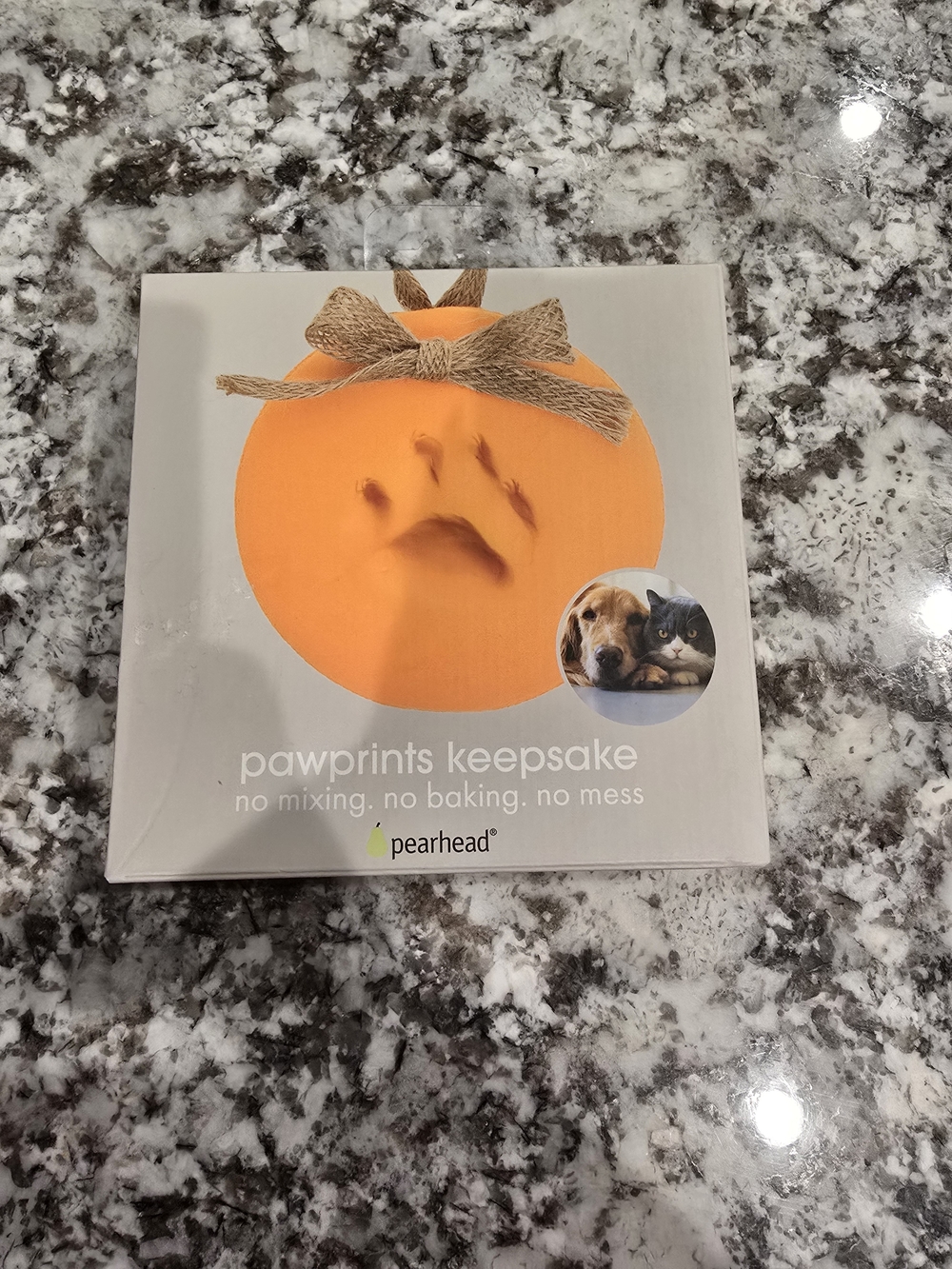 Pearhead Orange Pawprints Keepsake Kit